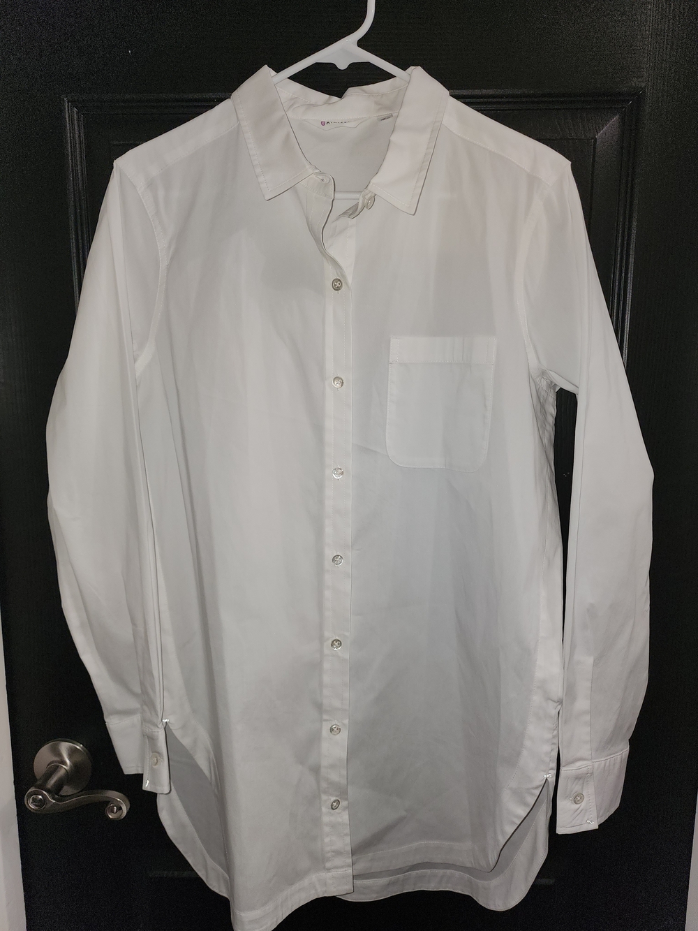 Athleta White Long And Lean Shirt 2.0